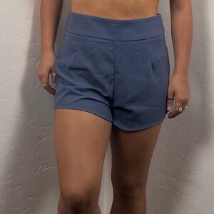 Women's Blue High-Waisted Shorts (dance costume)